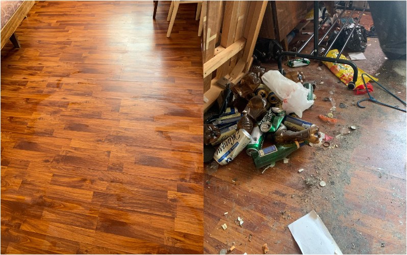 Cómo limpiar el parquet después de una obra: antes y después en un piso de Barcelona