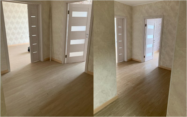 Cómo limpiar suelo laminado en un piso vacío de Barcelona: antes y después