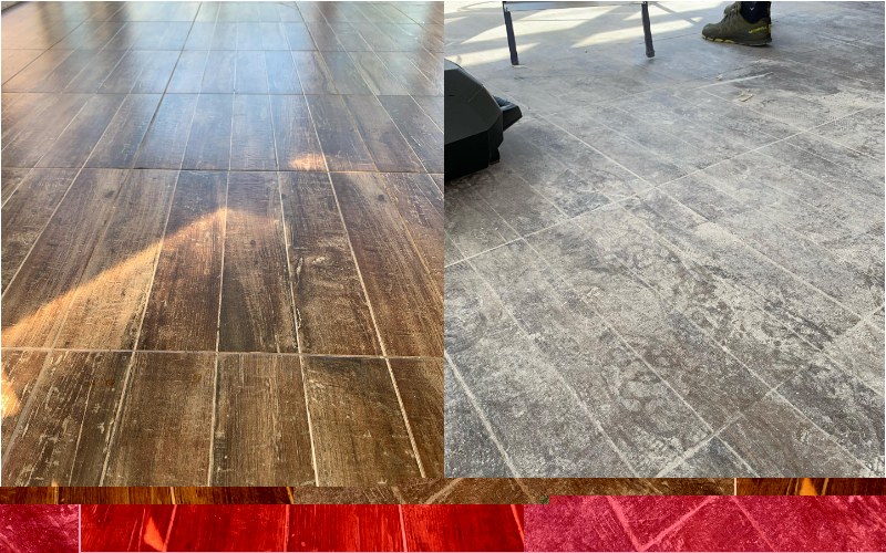 Cómo limpiar suelo porcelánico imitación madera después de una obra: antes y después